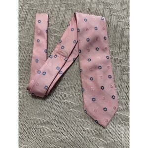Eminent Domain pink floral silk tie